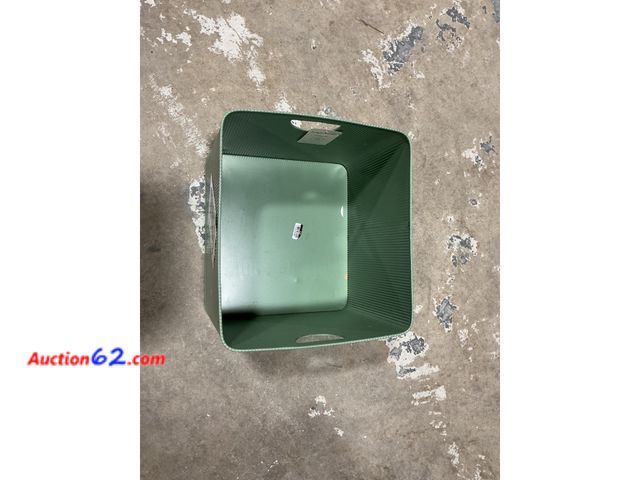 Lot 44-1549w - brightroom 13" Storage Bin, Organization Container, Green Not Tested See All Photo's E-Commerce Return, A basic inspection has been given to...