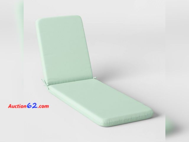 Lot 44-171p - 78"x22" Outdoor Chaise Lounge Cushion Mint Green - Room Essentials™: Water-Resistant, UV-Protected, Fade-Resistant, Ties Closure: E-Commerce...