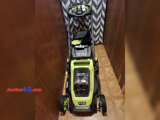 Lot 44-7024g - RYOBI 40V HP brushless 20" cordless electric battery multi-blade walk behind self-propelled lawn mower (1) 8.0 Ah battery and charger Appear...