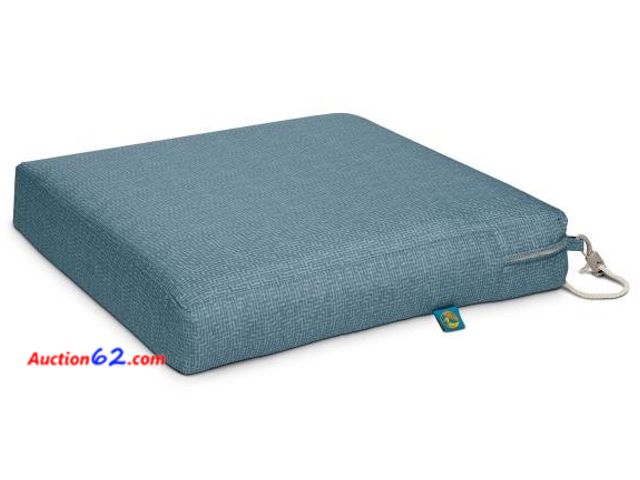 Lot 44-1614b - $52 Retail value- Duck Covers Weekend Water-Resistant Outdoor Dining Seat Cushion, 21 x 21 x 3 Inch, Blue Shadow, Dining Chair Cushions • Cu...