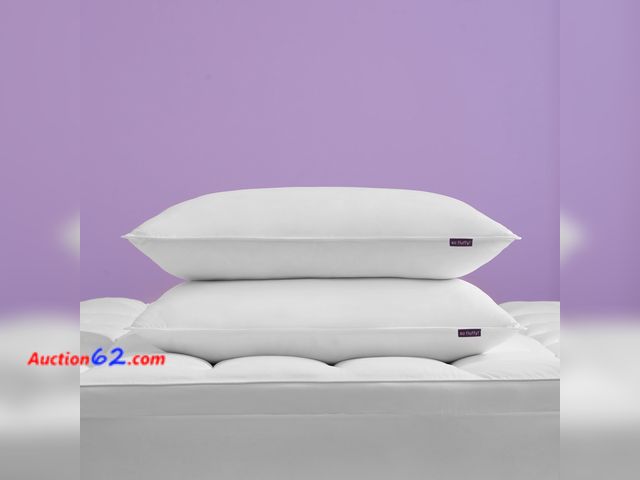 Lot 44-1943i - So Fluffy! Adjustable Down Alternative King Size Set of 2 Bed Pillows with Medium/Firm Support, 20" x 36", White Not Tested See All Photo's ...