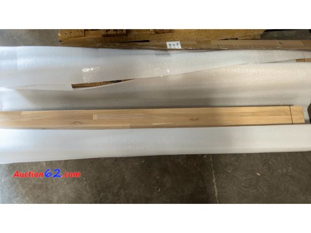 Lot 44-4055a - $108.99 Retail price - CroBlissful 3" x 3" x 48" Solid White Oak Stair Newel Post with a Single Groove Notched Newel Wood Balusters for Stai...