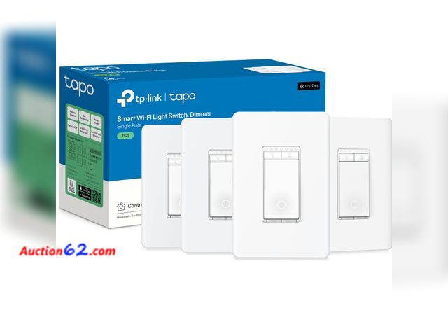 Lot 44-1914e - TP-Link Tapo Matter Smart Dimmer Switch, Single Pole, Neutral Wiring &amp; 2.4 GHz WiFi Required, Compatible with Alexa, Siri, Google Home, ...