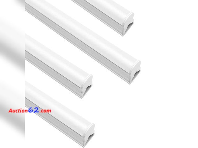 Lot 44-208a - LightingWill T5 Integrated Fixture 4FT, Warm White 3000-3500K, 20W, Linkable LED Shop Light, LED Ceiling and Under Cabinet Light, Corded Ele...