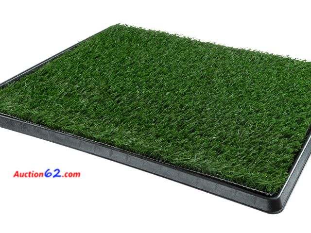 Lot 44-5584m - Artificial Grass Puppy Pee Pad for Dogs and Small Pets - 20x25 Reusable 4-Layer Training Potty Pad with Tray - Dog House and Pet Supplies by...