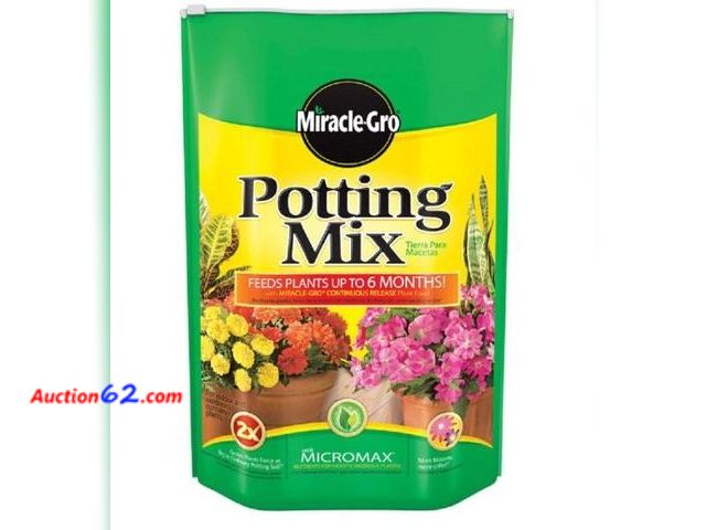 Lot 44-1613b - Miracle-Gro All Purpose Potting Mix 16 Qt - Cultivate a beautiful array of container plants with Miracle-Gro Potting Mix. 1. Appears New, A ...