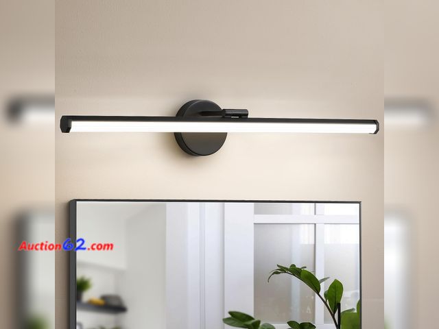 Lot 44-1556o - KAISITE Bathroom Light Fixture Over Mirror - Black Vanity Light 18W 4000K LED Bathroom Lighting Fixture Angle Adjustable 22 Inch Modern Vani...