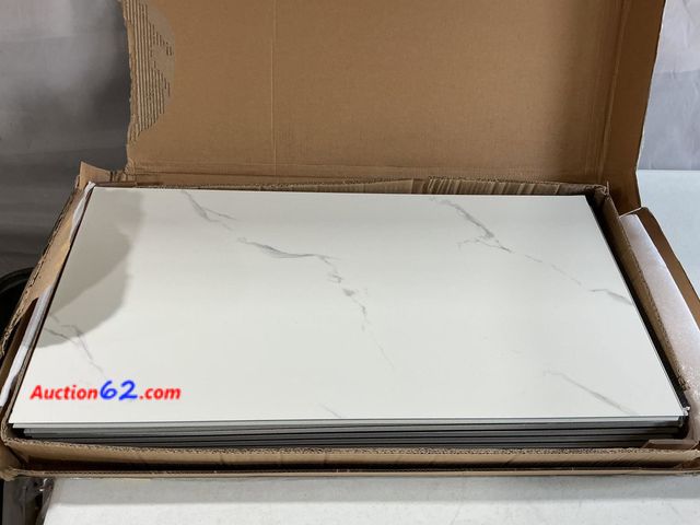 Lot 44-379M - Art3d Interlock SPC Rigid Core Flooring White Marble Look See All Photo's E-Commerce Return, A basic inspection has been given to this item....