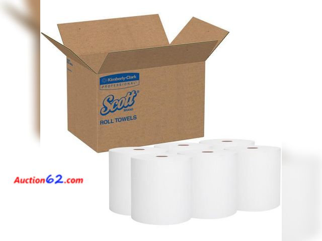 Lot 44-124b - Scott® Professional™ 40% Recycled 1-Ply Paper Towel Rolls  8  X 950   White  Case of 6 Rolls - Appears New, A basic inspection has been give...