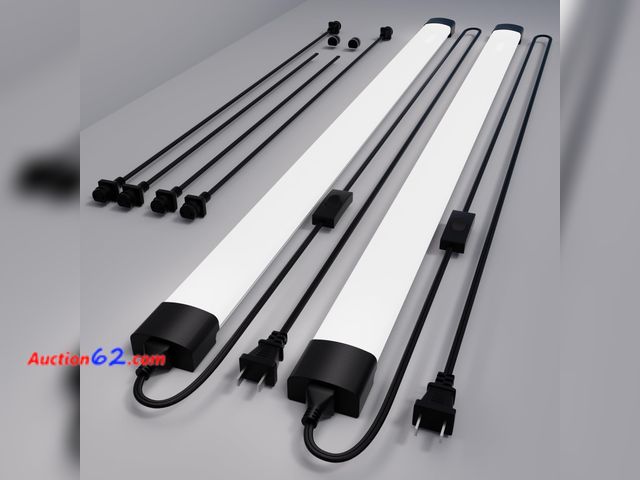 Lot 44-1633o - $76.99 Retail price - Modlicht Plug in Ceiling Light 4FT 2PCS, Linkable LED Garage Ceiling Light Fixtures 5000K, Bright Lightweight Overhead...