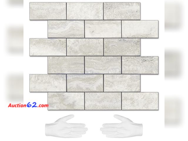 Lot 44-749 - STICKGOO 10-Sheet Peel and Stick Backsplash on Subway Tile, Beige See All Photo's Not Tested Appears New, A basic inspection has been given ...