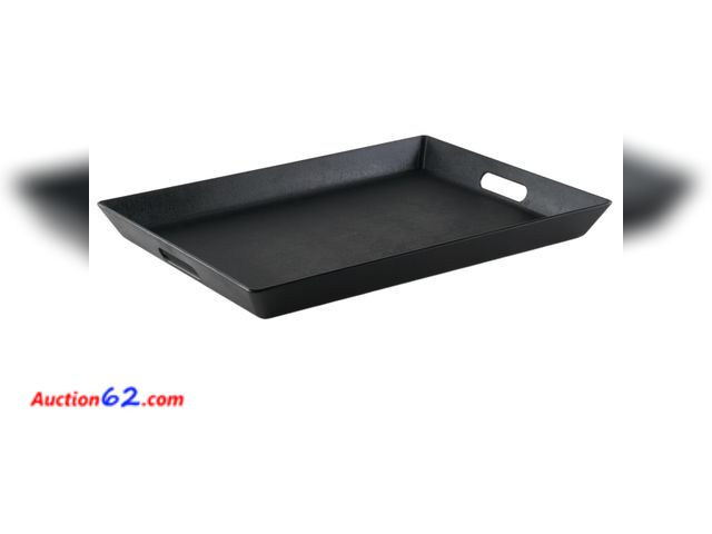 Lot 44-1969i - G.E.T. RST-1522-BK Non-Skid Ottoman / Coffee Table Serving Tray, 15" x 20", Black Not Tested See All Photo's Appears New, A basic inspection...