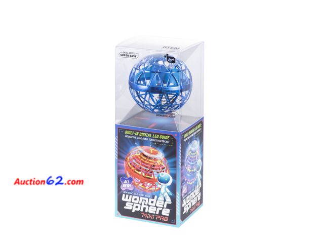 Lot 44-1682e - Sphere Mini Blue Wonder Hover Ball for Kids Age 6+ with STEM Certification See All Photo's Not Tested Appears New with box damage Dirty