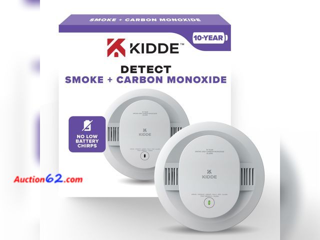 Lot 44-1868e - Kidde Smoke &amp; Carbon Monoxide Detector, 10-Year Battery Powered, LED Warning Light Indicators, 30CUD10 See All Photo's Not Tested Appear...