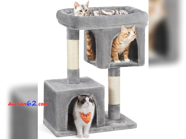 Lot 44-167g - Feandrea Cat Tree, 33.1-Inch Cat Tower Appears New, A basic inspection has been given to this item. Sold AS-IS.