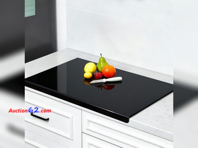 Lot 44-2697 - Wesiti Large Acrylic Cutting Board with Lip Non Slip 30"L x 20"W Black Cutting Board Chopping Acrylic Countertop Protector Cover Shatter Res...