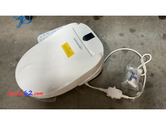 Lot 44-166a - $169.99 Retail price - Round Bidet Toilet Seat, Smart Heated Toilet Seat with Warm Water and Dryer, Soft Close Bidet Seat with Adjustable Te...