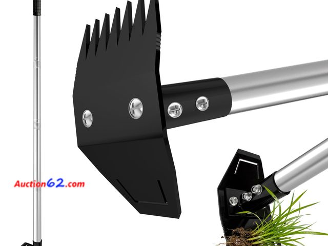 Lot 44-866e - ATLRGISL Weed Puller Tool with Long Handle, Manual Weed Remover Tool, 2 in 1 Weed Rake&amp;Grabber and Garden Hoe, Dandelion Gardenia Heavy ...