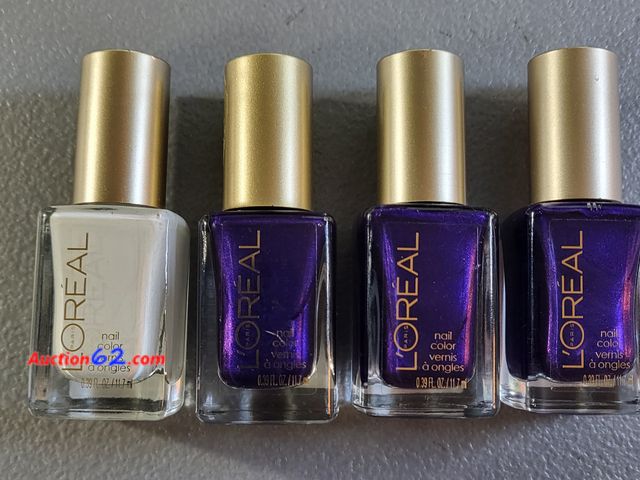 Lot 44-3113b - Lot of 4 - LOREAL Nail Color - 3 Bottles of #640 Wild and Free and 1 Bottle #220 I Will - New - See Pictures 1. Appears New, A basic inspect...