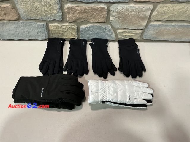 Lot 44-1547b - HEAD Gloves Lot: 6 Pairs, Assorted Styles, Black and White all size medium E-Commerce Return, A basic inspection has been given to this item...