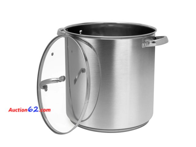 Lot 44-7324w - Sedona 10 qt stainless steel stockpot,  Appears New, A basic inspection has been given to this item. Sold AS-IS.