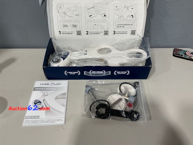 Lot 44-1504 - LUXE Bidet NEO 185 Blue - Bidet Attachment, Easy Installation, Self-Cleaning Nozzle See All Photo's Not Tested Appears New, A basic inspecti...