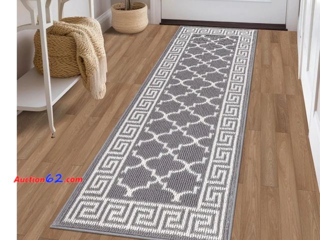 Lot 44-6705p - Pauwer Door Mat Indoor Entrance 20"x60" Absorbent Dirt Trapper Welcome Mat Appears New, A basic inspection has been given to this item. Sold...