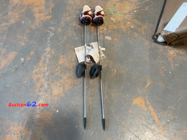 Lot 44-1645 - Unbranded Santa Garden Stake Lights - Solar Powered, LED Appears New, A basic inspection has been given to this item. Sold AS-IS. Not Tested...