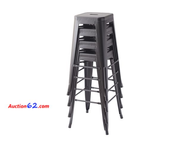 Lot 44-216a - $129.19 Retail price - (Minor Cosmetic: See Photos, Otherwise Appears New) Amazon Basics Sturdy Metal Bar Stools, 30-Inch, Black, Set of 4 A...