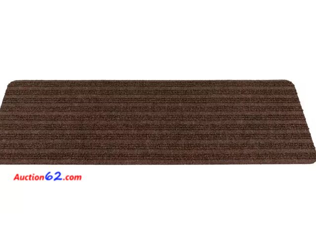 Lot 44-233b - RugStylesOnline Stair Treads Collection Brown 8 Inch x 30 Inch Indoor Skid Slip Resistant Carpet Stair Treads Set of 3 1. Appears New, A bas...