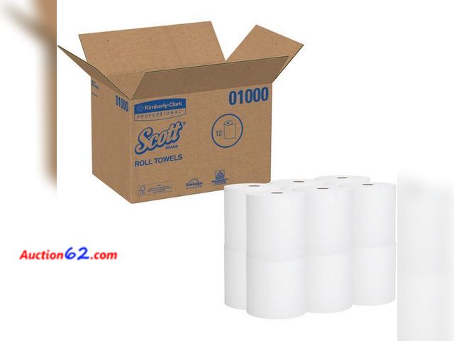 Lot 44-200b - Scott Hard Roll Towels 8 X 1000ft White 12 Rolls/Carton 01000 - 1. Appears New, A basic inspection has been given to this item. Sold AS-IS.