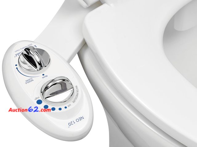 Lot 44-1973e - LUXE Bidet NEO 120 - Self-Cleaning Nozzle, Fresh Water Non-Electric Bidet Attachment for Toilet Seat, Adjustable Water Pressure, Rear Wash (...
