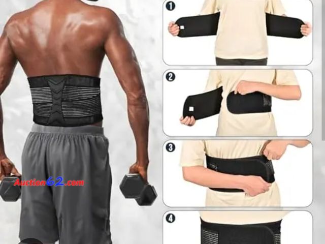 Lot 44-6532p - AWTOK Abdominal Waist Support Wrap, Compression Belt for Men and Women (Large) Appears New, A basic inspection has been given to this item. ...