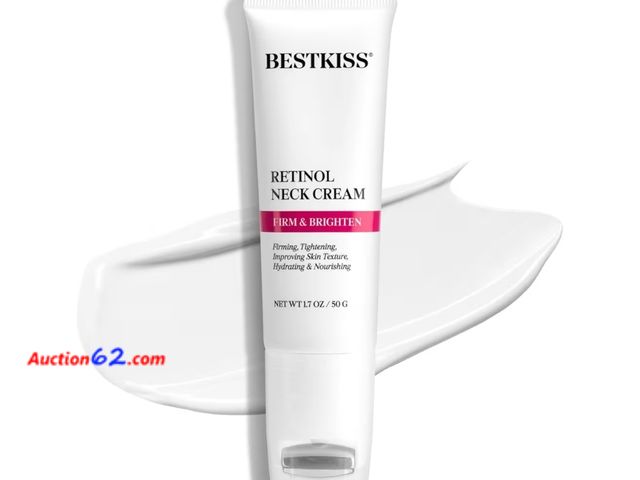 Lot 44-6666t - Bestkiss Neck Cream for Tightening and Firming: Anti Aging Anti Wrinkles Reduces Neck Lines Fine Lines with Roller Applicator - Retinol Niac...