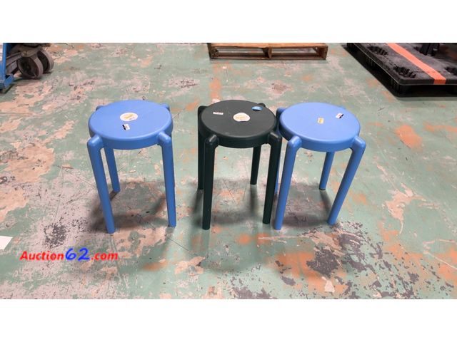 Lot 44-1592m - Set of 3 Plastic Stools - Blue and Green E-Commerce Return, A basic inspection has been given to this item. Sold AS-IS. See All Photo's Not ...