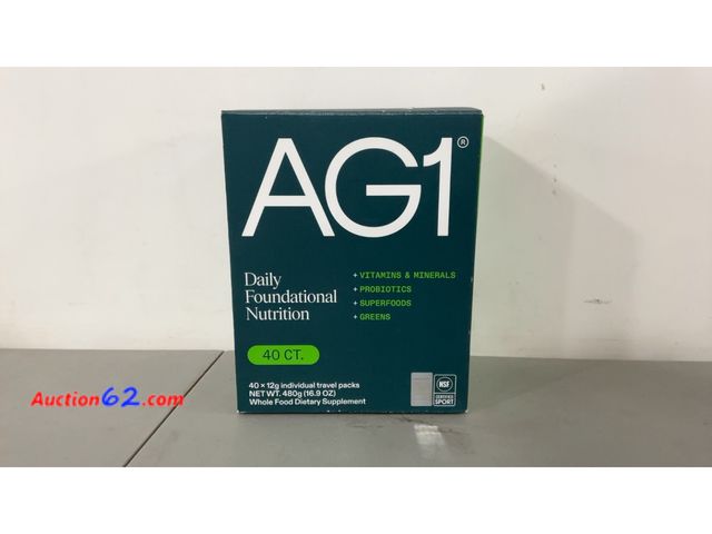 Lot 44-1650j - $128.85 Retail price - AG1 Greens Powder Supplement, 40 Travel Packs,20 x12g Individual Stick Packs,Vitamins Minerals Probiotics,Superfoods ...