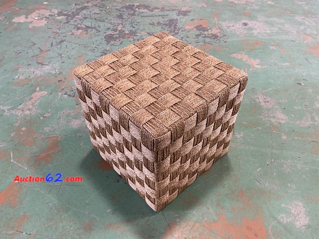 Lot 44-1381m - $140 Retail price - Lynwood Checkerboard Woven Cube - Threshold™ Designed with Studio McGee E-Commerce Return, A basic inspection has been g...