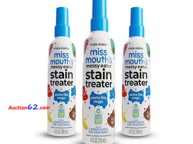 Lot 44-6576p - Miss Mouth's Messy Eater Stain Treater Spray - 4oz 3 Pack Stain Remover - Newborn &amp; Baby Essentials - No Dry Cleaning Food, Grease, Coff...