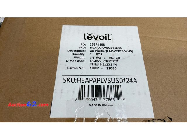Lot 44-270 - $169.98 Retail price - LEVOIT Air Purifiers for Home Large Room Up to 1875 Ft² with Washable Pre-Filter, AHAM VERIFIDE, Air Quality Monitor,...