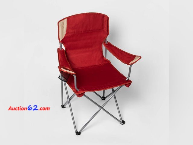 Lot 44-478o - Outdoor Portable Quad Chair Red - Embark™: Steel Frame, 225 Lb Capacity Appears New, A basic inspection has been given to this item. Sold AS...