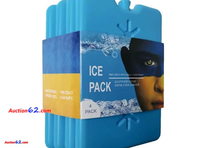 Lot 44-9021b - Ice Pack for Lunch Box (4-Piece Set) | Reusable Freezer and Cold Travel Appears New, A basic inspection has been given to this item. Sold AS...