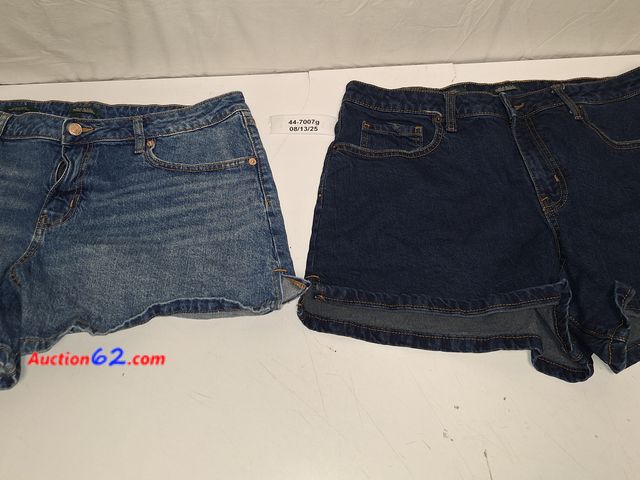 Lot 44-7007g - Lot of (2) Wild Fable blue Jean shorts, size 14 Appears New, A basic inspection has been given to this item. Sold AS-IS. Stock Photo may not...