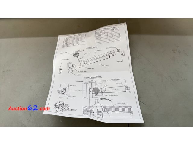 Lot 44-4010f - Panic Exit Device Push Bar Door Lock Installation Guide Appears New, A basic inspection has been given to this item. Sold AS-IS. Not Tested ...