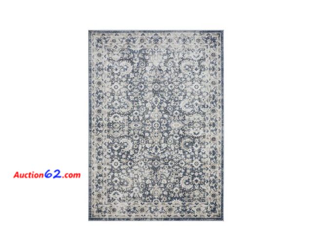 Lot 44-7146i - Loomaknoti Kehleighoti blue area rug  7'10"×9'10"  E-Commerce Return, A basic inspection has been given to this item. Sold AS-IS.