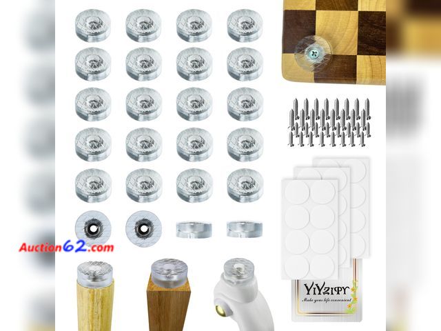 Lot 44-962e - YIYZIPY Thickened Soft Furniture Leg Pads Cutting Board Feet 1.14" Dia Chair Leg Floor Protectors for Hardwood Laminate Tile Floors, Slip-Re...
