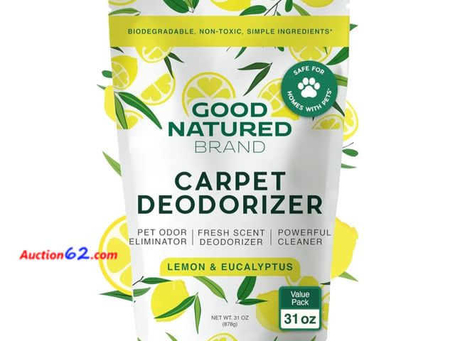 Lot 44-6847p - Good Natured Brand Carpet Deodorizer Pet Odor Eliminator Freshener Powder 31 oz, Strong Odor, Pet Urine, Fresh Natural Lemon, Eucalyptus Sce...