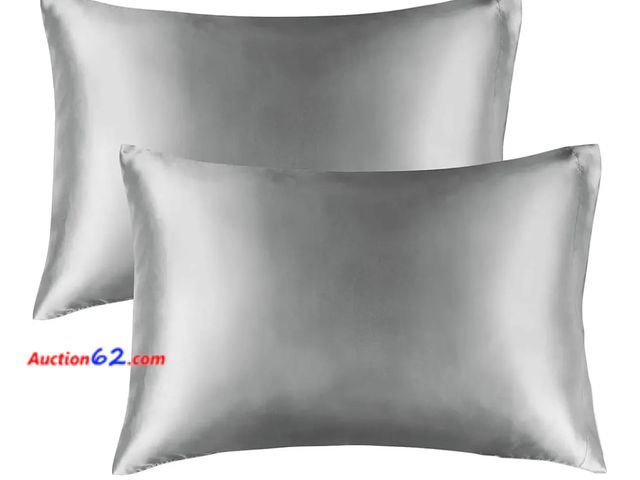Lot 44-6719p - Konnect Turkish Silky Pillow Cases for Hair and Skin, King Pillow Cases Set of 2 Pack with Envelope Closure Super Soft Silky Turkish Satin (...