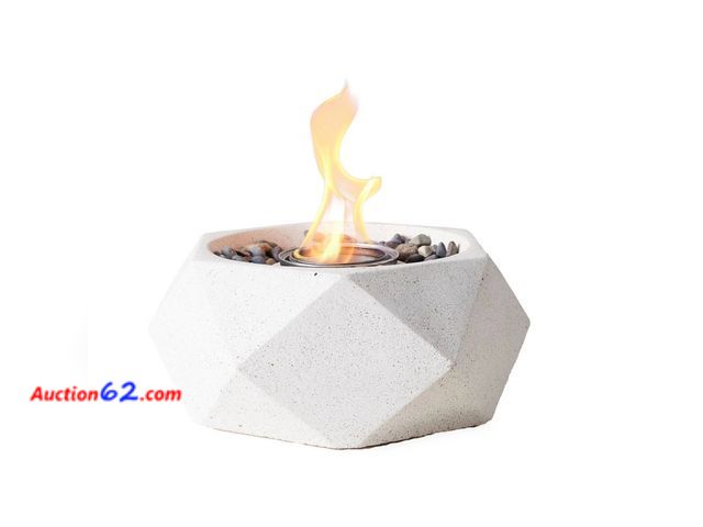 Lot 44-207e - $79 Retail price - Solo Stove Geo Tabletop Firebowl - White See All Photo's Appears New, A basic inspection has been given to this item. Sol...