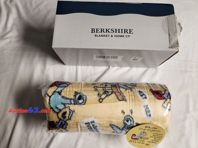 Lot 44-2333b - 1 New factory sealed Berkshire 50 x 70 throw.  Mo William the Pigeon. See photos. 1. Appears New, A basic inspection has been given to this ...