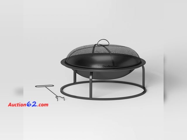 Lot 44-174e - 23" Wood Burning Fire Pit with Spark Screen - Room Essentials™ See All Photo's Appears New, A basic inspection has been given to this item. ...